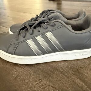 Adidas Casual Charcoal Gray Athletic Shoes